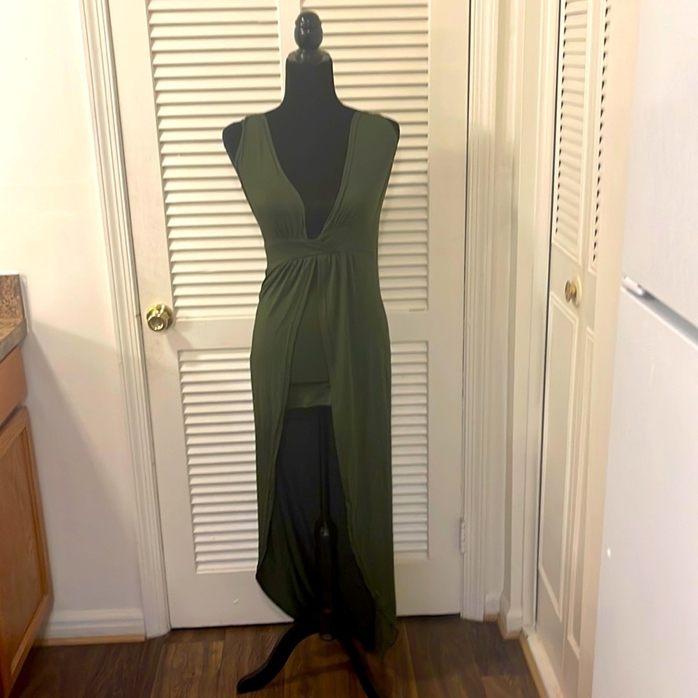 Olive green dress